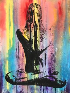 Yoga Girl 1 Original Artwork by Adriana Elena