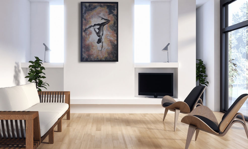 Yoga Girl 4 Original Artwork by Adriana Elena