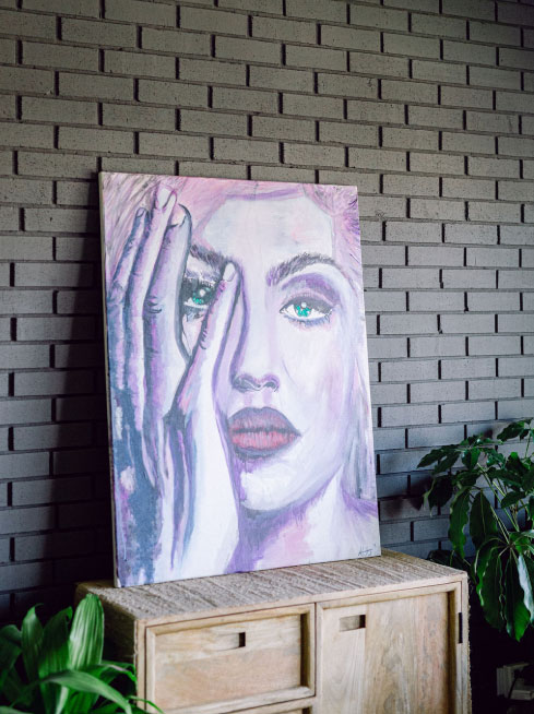 Violet Original Artwork by Adriana Elena